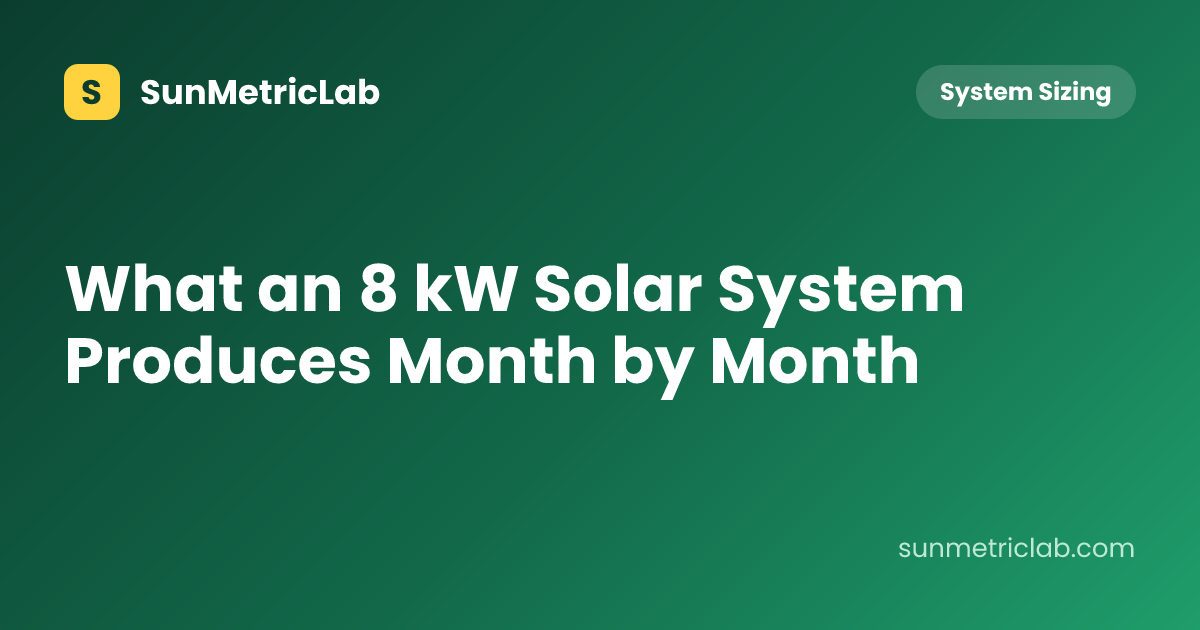 What an 8 kW Solar System Produces Month by Month