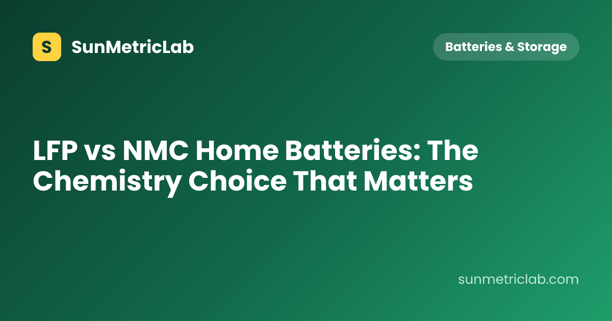LFP vs NMC Home Batteries: The Chemistry Choice That Matters