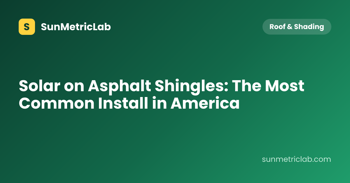 Solar on Asphalt Shingles: The Most Common Install in America