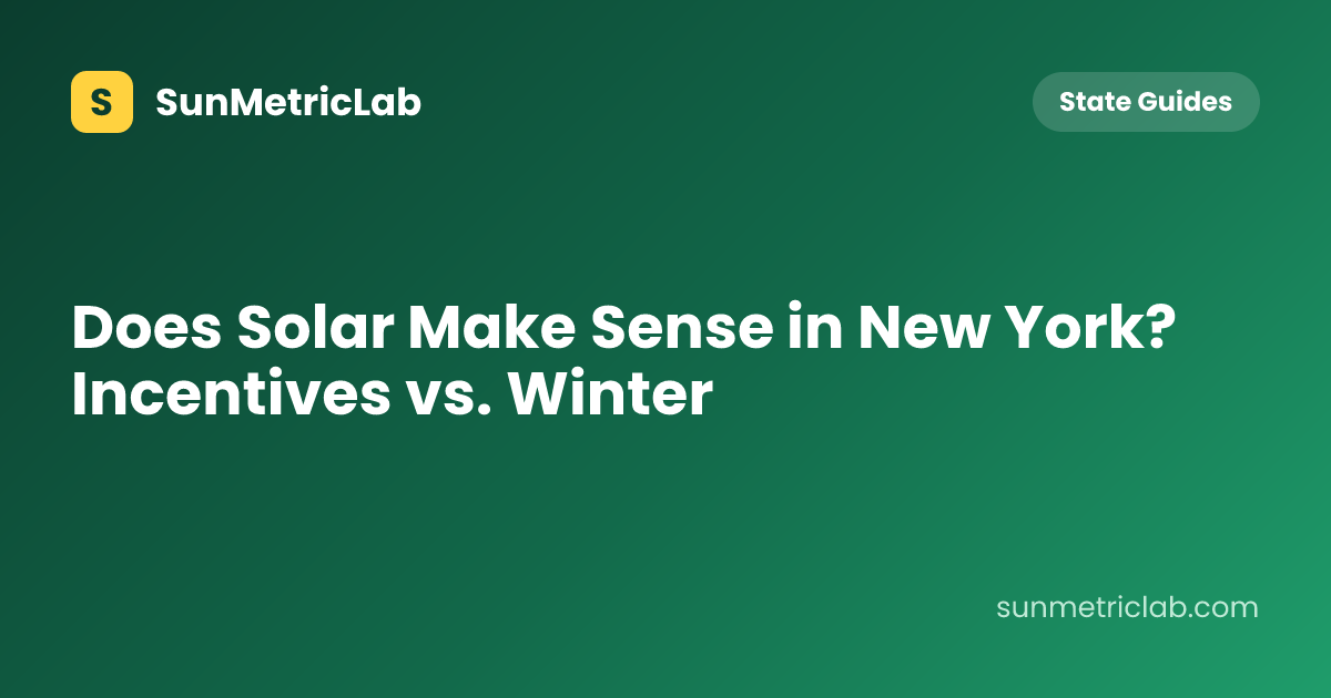 Does Solar Make Sense in New York? Incentives vs. Winter