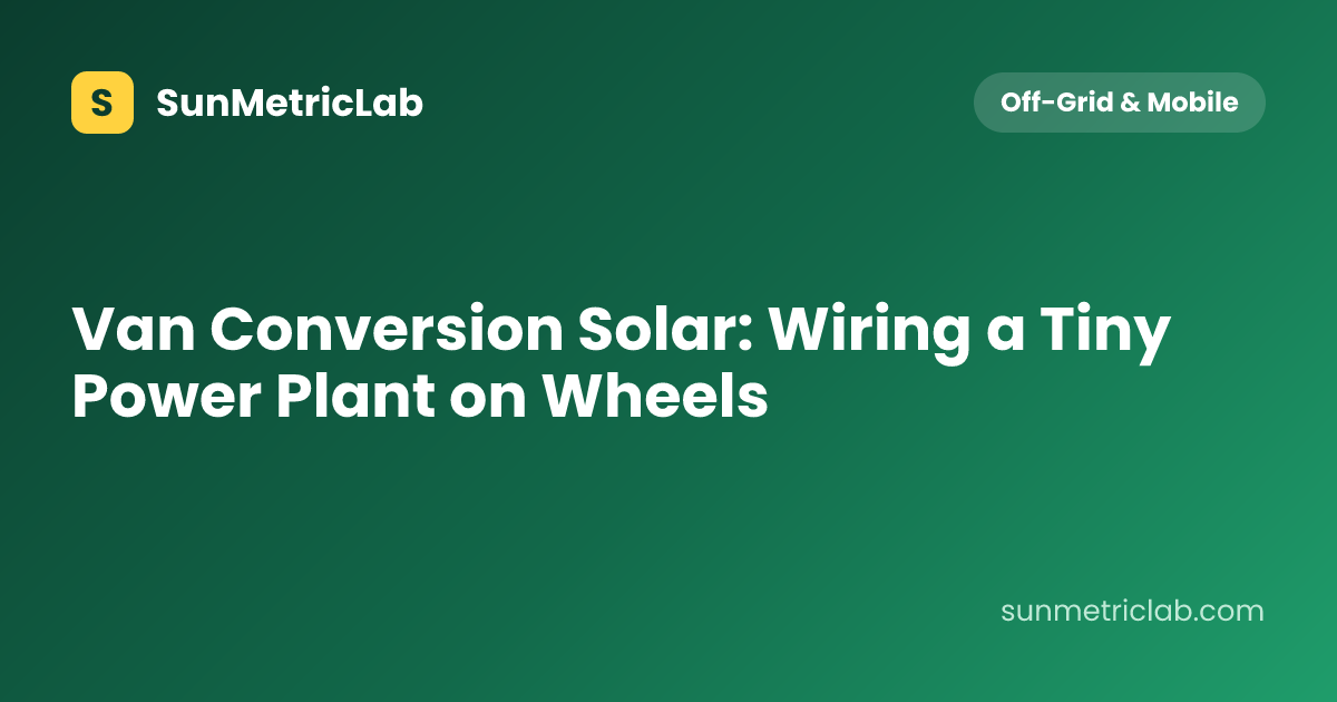 Van Conversion Solar: Wiring a Tiny Power Plant on Wheels