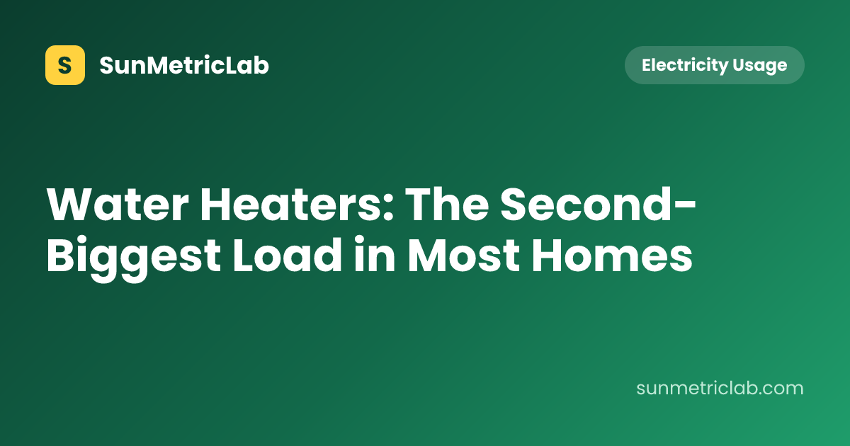 Water Heaters: The Second-Biggest Load in Most Homes